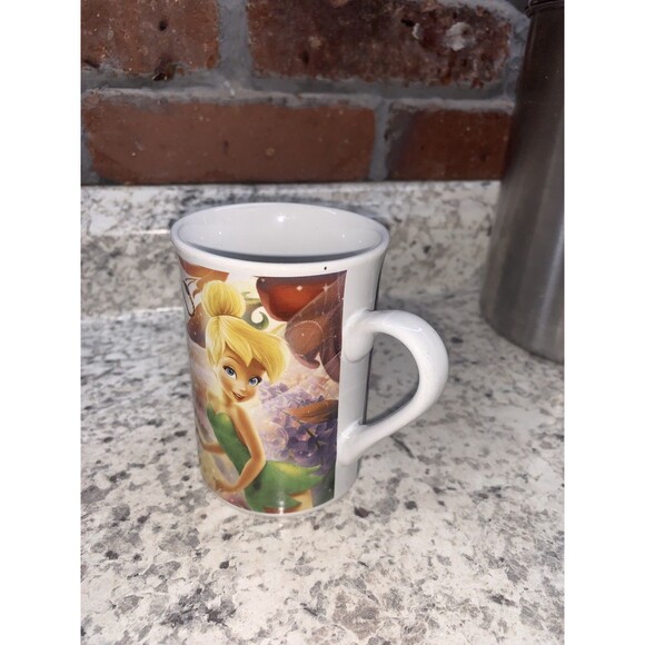 Disney Tinkerbell small  white Ceramic Coffee Cup Mug Dishwasher/Microwave Safe - Picture 5 of 10